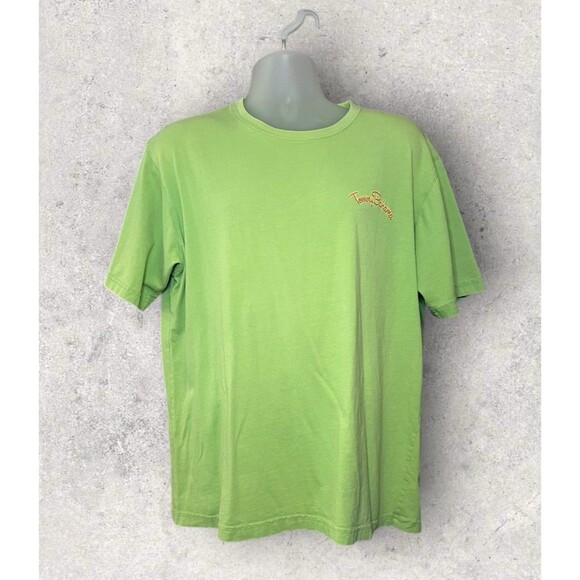 Tommy Bahama Men's Size Large Martini Glass Golf Graphic Short Sleeve Tee Green - Picture 1 of 4